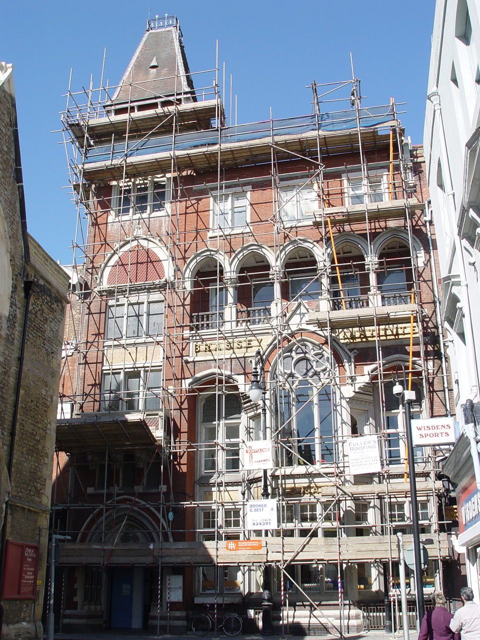 Hastings Library with scaffolding